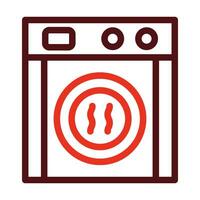Abiti asciugatrice vettore di spessore linea Due colore icone per personale e commerciale uso.