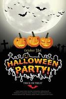 poster di festa di halloween con fantasma di zucca. illustratore vettoriale eps 10