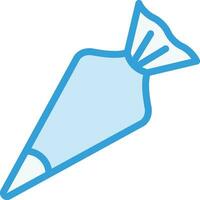 illustrazione del disegno dell'icona di vettore del sacchetto di pasticceria