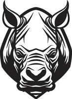 serenità nel il savana nero emblema nel noir bellezza eleganza nel ombre rinoceronte icone omaggio per il selvaggio vettore