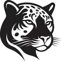 astratto felino abilità artistica nel nero elegante e misterioso giaguaro emblema vettore