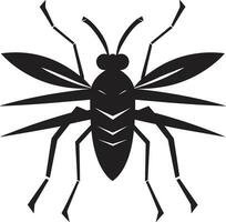 grazioso zanzara insegne arte futuristico zanzara emblema simbolo vettore