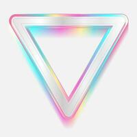 olografico triangolo telaio geometrico astratto Tech sfondo vettore