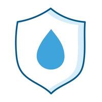 acqua resistente, umidità prova, acqua repellente, impermeabilizzazione. uso Questo icona per indicare quello il tuo prodotti siamo impermeabile o resistente all'acqua, garantendo protezione contro umidità. vettore