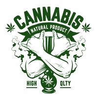 Emblema di vettore di cannabis