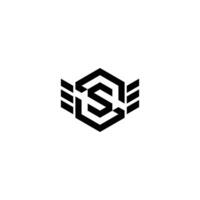ss lettera esagonale pecora combinazione logo disegno, ss logo design vettore illustrazione