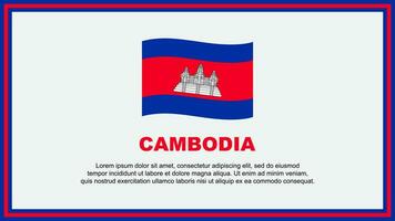 Cambogia bandiera astratto sfondo design modello. Cambogia indipendenza giorno bandiera sociale media vettore illustrazione. Cambogia bandiera
