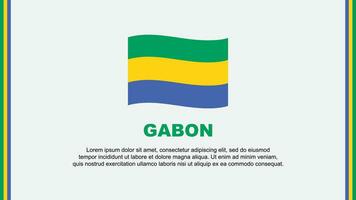 Gabon bandiera astratto sfondo design modello. Gabon indipendenza giorno bandiera sociale media vettore illustrazione. Gabon cartone animato