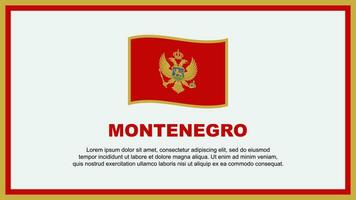 montenegro bandiera astratto sfondo design modello. montenegro indipendenza giorno bandiera sociale media vettore illustrazione. montenegro bandiera