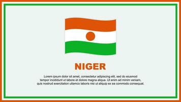 Niger bandiera astratto sfondo design modello. Niger indipendenza giorno bandiera sociale media vettore illustrazione. Niger bandiera