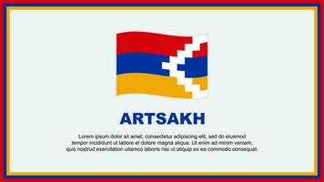 Artsakh bandiera astratto sfondo design modello. Artsakh indipendenza giorno bandiera sociale media vettore illustrazione. Artsakh bandiera