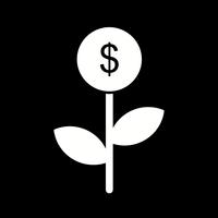 icona della pianta del dollaro di vettore