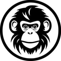scimmia - minimalista e piatto logo - vettore illustrazione