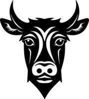 mucca, nero e bianca vettore illustrazione