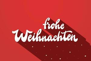 Tedesco lettering citazione frohe weihnachten - traduzione allegro Natale per stampe, carte, striscioni, segni, inviti, manifesti, eccetera. eps 10 vettore