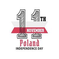 novembre 11, Polonia indipendenza giorno. contento indipendenza giorno di Polonia vettore