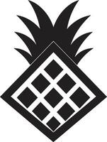 astratto tropicale emblema artistico ananas iconografia vettore