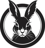 coniglio silhouette geometrico logo elegante coniglietto iconico emblema vettore