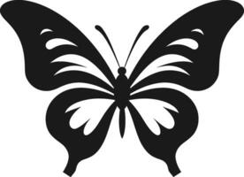 Ali di semplicità nel noir farfalla emblema eleganza prende volo nero farfalla simbolo vettore