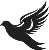 nero colomba vettore logo con alone un' simbolo di divinità e spiritualità nero colomba vettore logo con astratto sfondo un' unico e creativo design