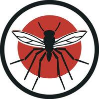 elegante zanzara emblema zanzara grafico simbolo vettore