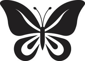 grazioso volo nero vettore logo nero farfalla nel noir un' marchio di arte