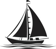 navigazione il noir barca vettore precisione elegante e silenzioso vettore barca abilità artistica