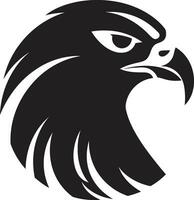 nero vettore predatore falco un' logo quello volontà rendere voi orgoglioso nero falco predatore un' vettore logo per il apice predatore