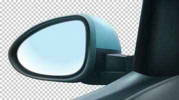 specchio mockup sinistro del conducente. con uno spazio bianco per inserire un'immagine. vettore