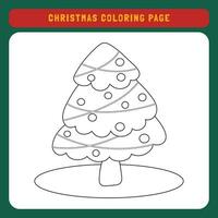 allegro Natale fogli di lavoro e colorazione pagina per bambini. inverno attività pagina per bambini vettore