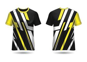 t-shirt design sportivo. maglia da corsa. vista anteriore e posteriore uniforme. vettore