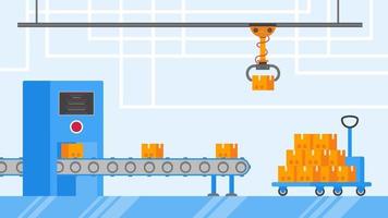 smart industry 4.0 e catena di montaggio della tecnologia vettore