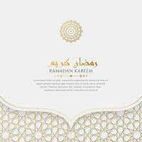 Ramadan kareem islamico lusso saluto carta sociale media inviare con Arabo stile modello vettore