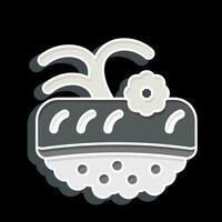 icona ike. relazionato per Sushi simbolo. lucido stile. semplice design modificabile. semplice illustrazione vettore