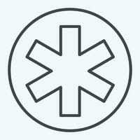icona emergenza. relazionato per mondo cancro simbolo. linea stile. semplice design modificabile. semplice illustrazione vettore