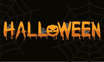 colorato Halloween lettering sfondo vettore illustrazione