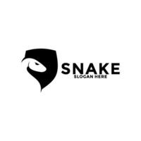 serpente scudo logo vettore, serpente testa logo icona design modello vettore