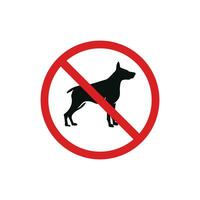 no cani permesso icona cartello simbolo isolato su bianca sfondo vettore