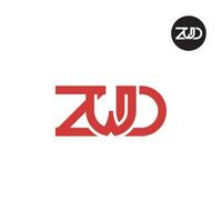 lettera zwd monogramma logo design vettore