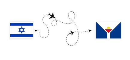 volo e viaggio a partire dal Israele per santo martin di passeggeri aereo viaggio concetto vettore