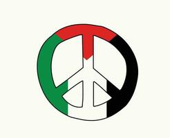 Palestina simbolo pace bandiera emblema mezzo est nazione astratto vettore illustrazione design