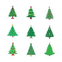vettore impostato di Natale albero design elementi.