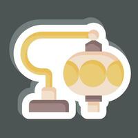 etichetta Turco bicchiere lampade. relazionato per tacchino simbolo. semplice design modificabile. semplice illustrazione vettore