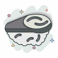 icona madai. relazionato per Sushi simbolo. comico stile. semplice design modificabile. semplice illustrazione vettore