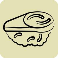 icona madai. relazionato per Sushi simbolo. mano disegnato stile. semplice design modificabile. semplice illustrazione vettore