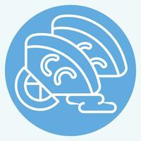 icona hamachi. relazionato per Sushi simbolo. blu occhi stile. semplice design modificabile. semplice illustrazione vettore