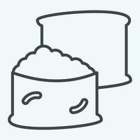icona inari. relazionato per Sushi simbolo. linea stile. semplice design modificabile. semplice illustrazione vettore