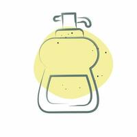 icona liquido sapone. relazionato per pulizia simbolo. colore individuare stile. semplice design modificabile. semplice illustrazione vettore