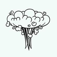 comico nuvole, cartone animato vettore nuvole nel linea stile isolato su leggero sfondo. vettore illustrazione