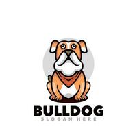 bulldog portafortuna cartone animato design illustrazione vettore